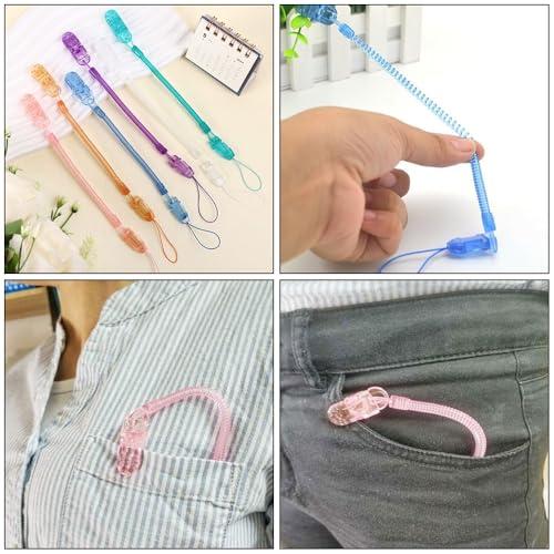 LJJDBZYD コイルストラップ 3本セット クリップ付き カールコード ストラップ 細タイプ 伸縮 落下・紛失防止 クリア 携帯/スマホ/鍵 |  | 06