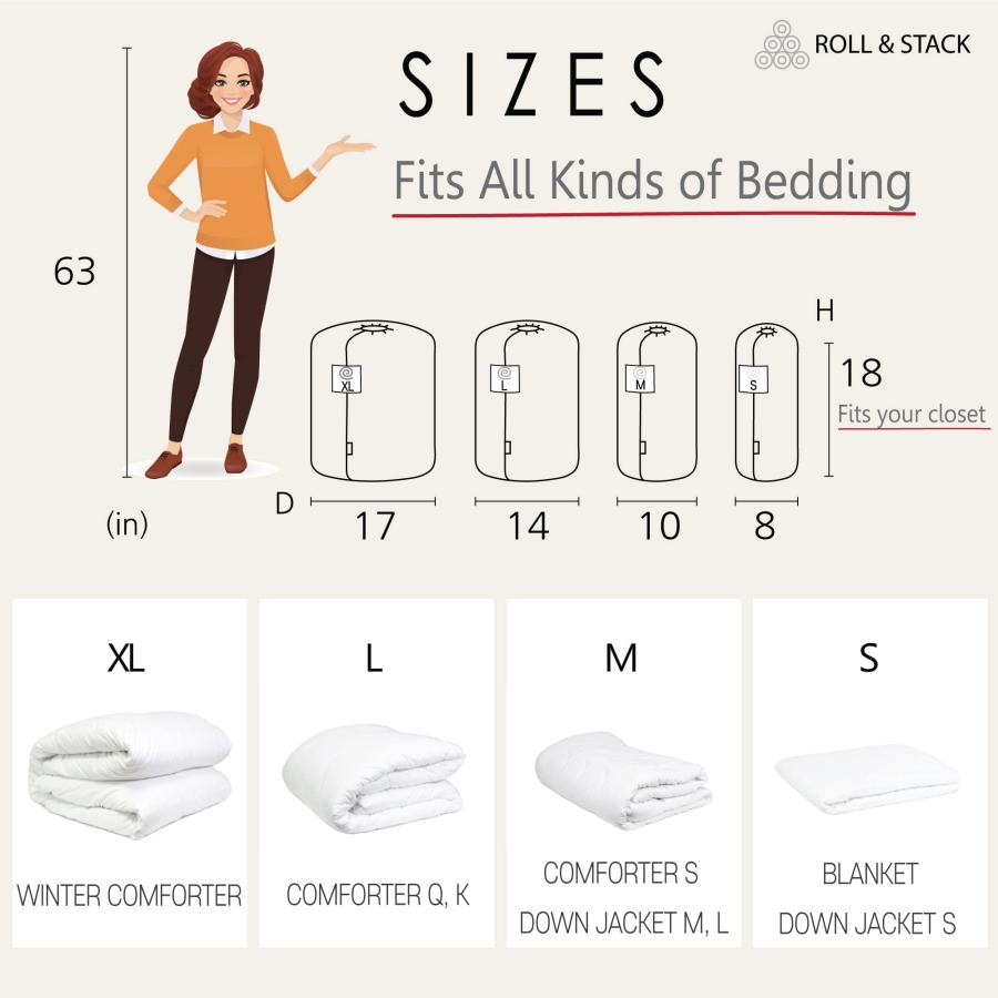 Roll&Stack ロールアンドスタック ふとん収納袋 衣類収納袋 - S 15L Khaki X 2 |  | 03