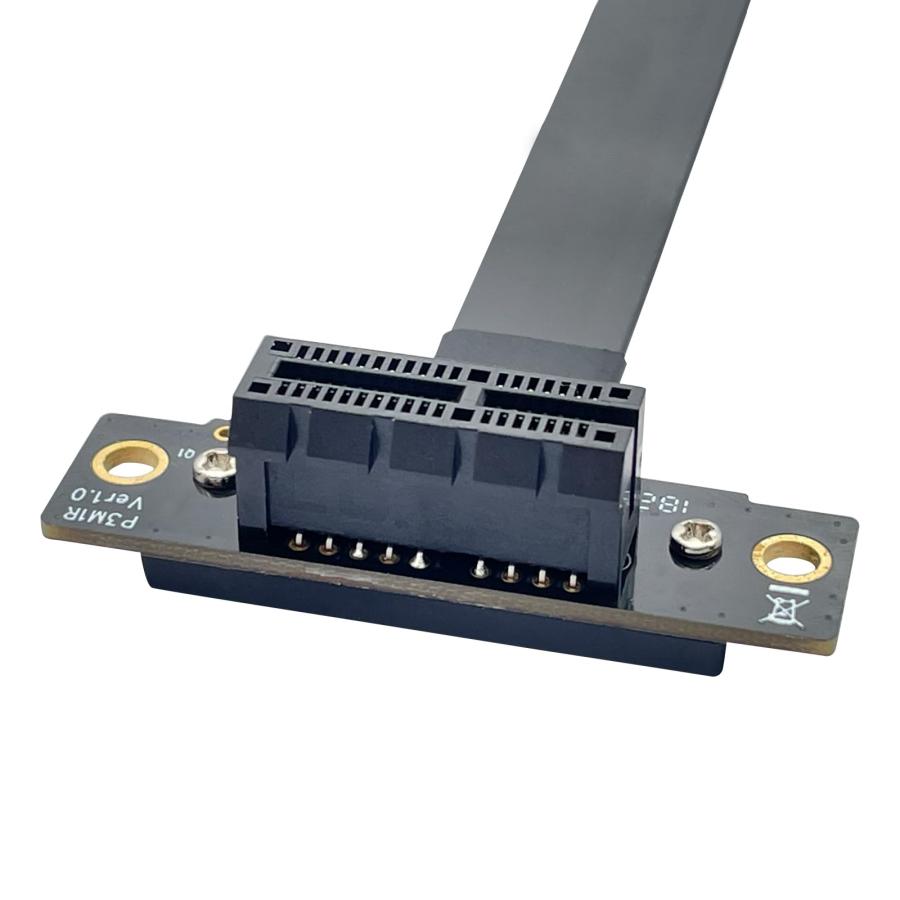 10Gtek PCIE 3.0 延長ケーブル X1 to オス-メス スロット 90°to 90