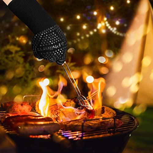 PHILORN 鍋つかみ 耐熱ミトン 5本指 耐熱 グローブ 手袋 バーベキューグローブ クッキンググローブ 最高耐熱温度800℃ 滑り止め 左 |  | 03