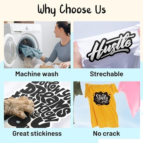 JAVIGA アイロンプリントシート 熱転写ラバーシート PU素材DIY用 約30x304cm Ｔシャツ 布 綿 ポリエステルに適応 洗濯可能 |  | 03