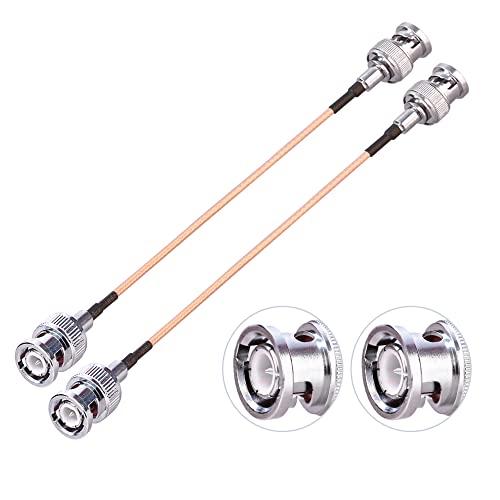 BNC 同軸ケーブル RG316 BNC オス - BNC オス同軸アンテナ延長ケーブル 6 インチ 15 cm CCTV/カメラ/DVR BN | 