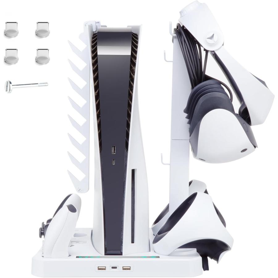 Powerextra PS5 vr2 用 充電スタンド 冷却ファンとデュアルコントローラー充電ステーション付きVR2コントローラー&PS 5コン |  | 06