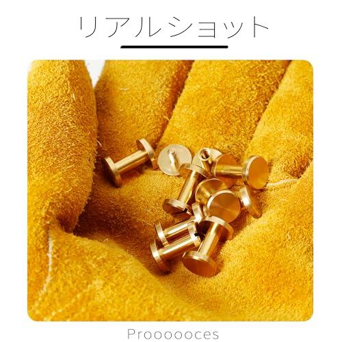 シカゴスクリュー 12個入り 10×4×10mm 真鍮組ネジ コンチョ バッグ ベルト 底びょう リベット スタッズ パーツ 鋲 リベット スタ |  | 02