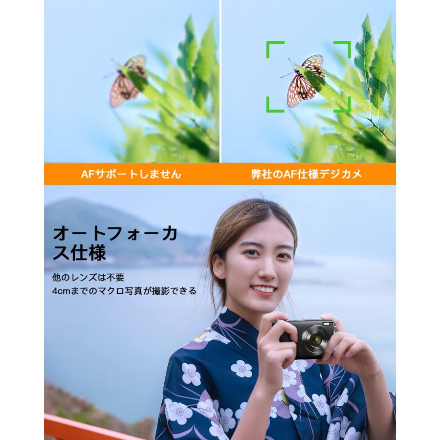 Lecran デジタルカメラ デジカメ 4400万画素 1080P動画撮影 オート