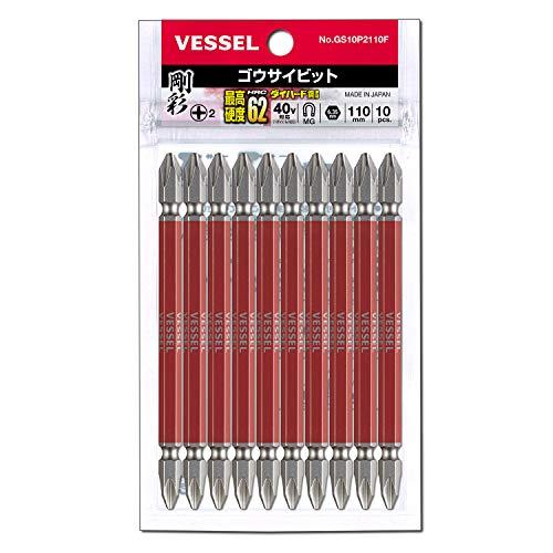 ベッセルVESSEL 40V対応 両頭プラス 剛彩ビット +2×110 10本組 GS10P2110F |  | 02