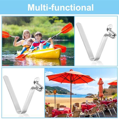 PATIKIL カヤックパドルスナップ テントポールクリップ10個セット スチールV字型シングルピンプッシュボタンスプリングクリップ キャンプオ |  | 04