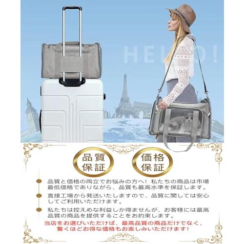 BTtime ペットキャリーバッグ 猫用キャリングバッグ 折りたたみ式 ペットキャリー 中・大型猫用・小型犬 飛び出し防止 傷防止 ベルト脱着可 |  | 06