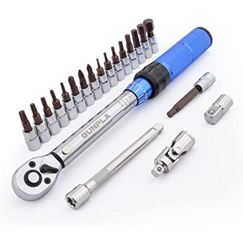 Gunpla トルクレンチセット プレセット型 差込角6.35mm1/4インチ 2〜24N・m 21点組 ソケットレンチセット 六角 トルクス |  | 01