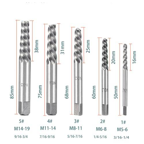 GOOMAND 逆タップ 左回転ドリルビット エキストラクター 10pcs ネジ山補修キット スタッドボルトリムーバー エキストラクター ナット |  | 01