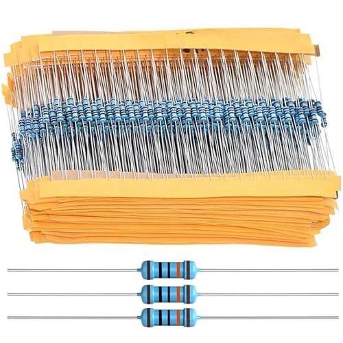 抵抗 セット 抵抗器 金属皮膜抵抗器 抵抗器キット 電子構造 基本部品 1R-1M 抵抗器 定格電力 1/4W 30種類 各20個入り600pc | 