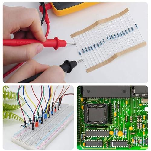抵抗 セット 抵抗器 金属皮膜抵抗器 抵抗器キット 電子構造 基本部品 1R-1M 抵抗器 定格電力 1/4W 30種類 各20個入り600pc |  | 04