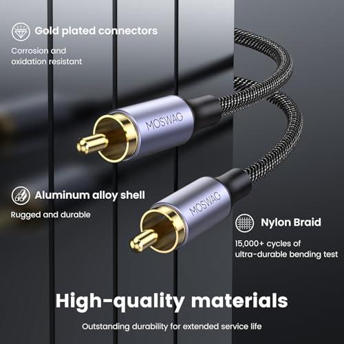 MOSWAG RCAオス-RCAオス 同軸デジタルケーブル2m2メートル サブ
