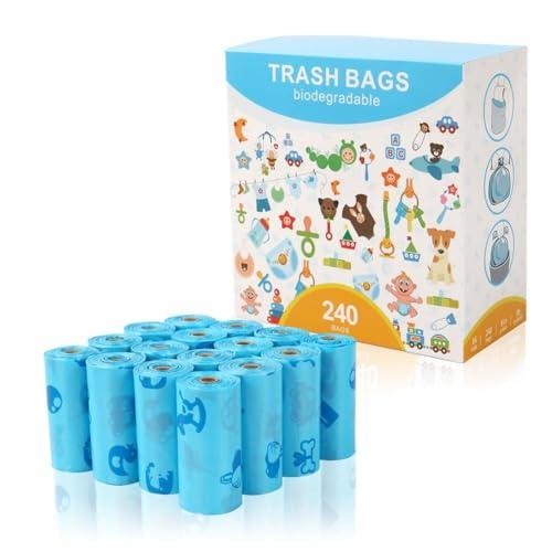うんちが臭わない袋 240枚（25cm×35cm）加大加厚 防臭 生物分解 ゴミ袋 おむつがにおわない袋 犬用 ペットうんち処理袋 におわない袋 | 