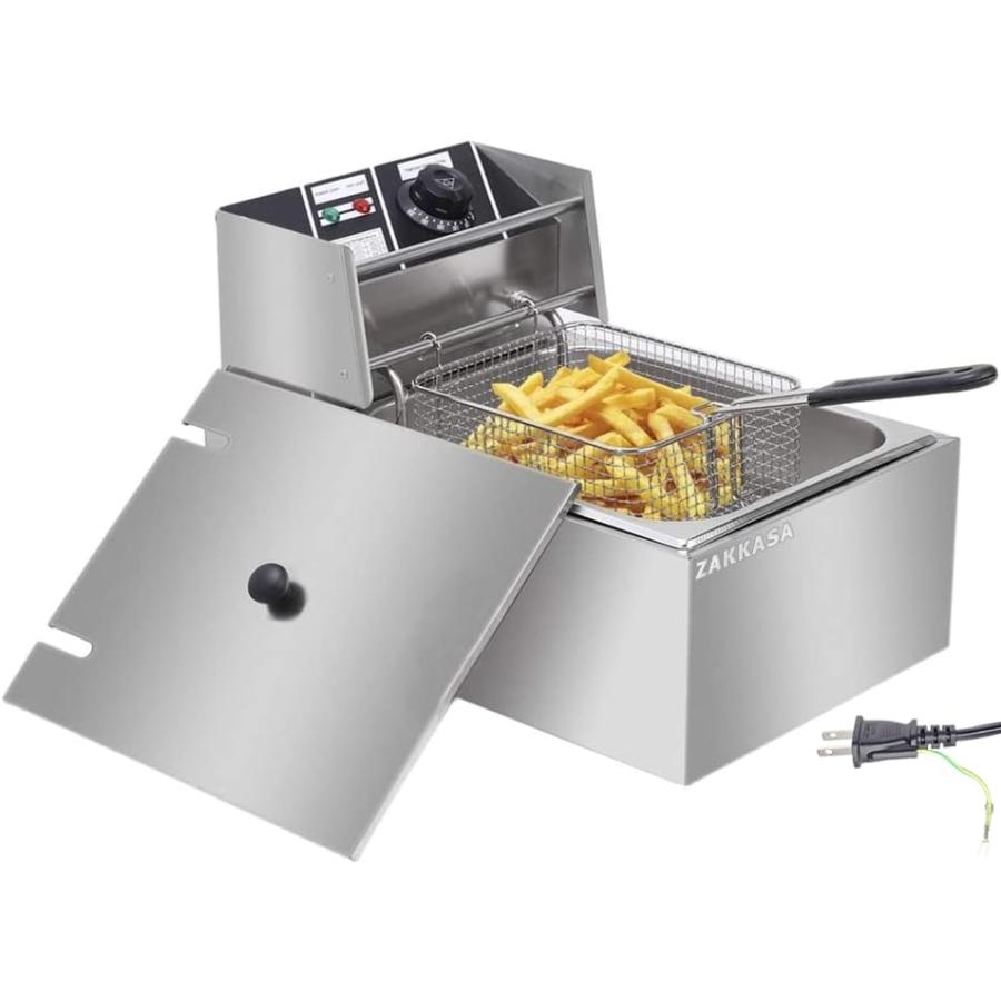 電気フライヤー 卓上フライヤー 揚げ物器 ミニフライヤー 温度調節 6L 揚げ物 家庭用フライヤー 業務用フライヤー | 