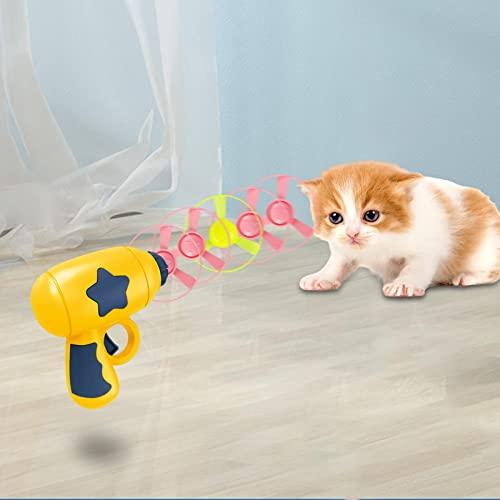 Homyl 猫フェッチおもちゃ 猫プロペラおもちゃ 猫じゃらし 投げるおもちゃ 猫おもちゃ 猫のトラック 運動不足解消 ストレス解消 空飛ぶ円盤 |  | 05