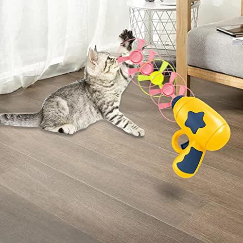 Homyl 猫フェッチおもちゃ 猫プロペラおもちゃ 猫じゃらし 投げるおもちゃ 猫おもちゃ 猫のトラック 運動不足解消 ストレス解消 空飛ぶ円盤 |  | 06