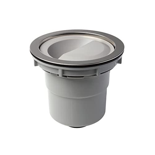 Belca 流し台 浅型 排水トラップ基本セット 下向き排水・プラスチック製浅型ゴミカゴタイプ 直径外径18×高さ17.2cm グレー BL規格 | 