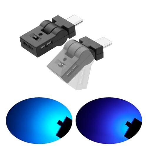 GIMUYA Type-C LEDライト USB 車内用 8色 照射方向切替 180°首振り 自動点灯 メモリー機能 調光 アンビエントライト | 