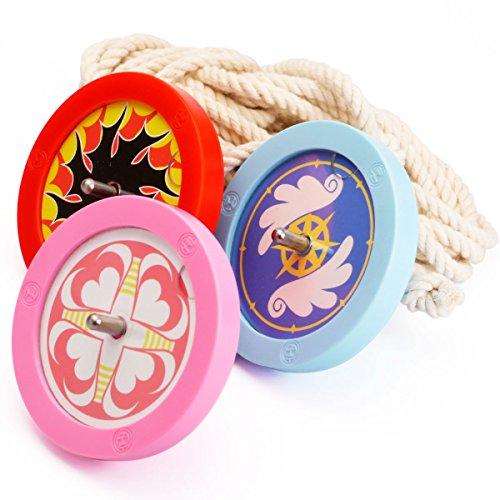 スピンギア 認定こま ツバメ セット販売 3個セット パターンC - パステルブルー、パステルピンク、レッド |  | 01