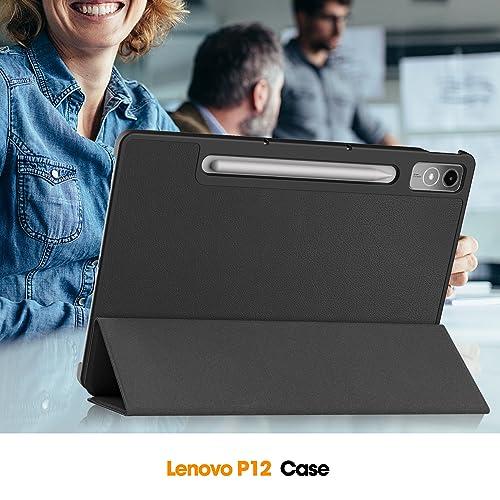 For Lenovo Tab P12 ケース タブレット 三つ折りスタンド 高級PU レザー 耐衝撃 傷つけ防止 For Lenovo Tab |  | 04