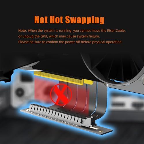 【互換品】 GLOTRENDS 300mm PCIe 4.0 X16ライザケーブル 垂直90度 GPU マウント用 PCI-E Gen4対応 32GB |  | 06