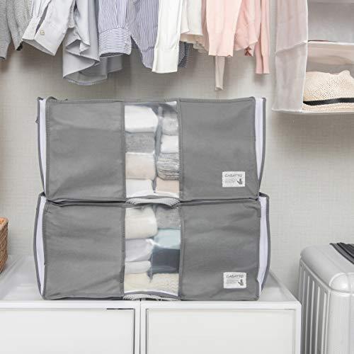 東和産業 衣類収納袋 出し入れ簡単 がばっと収納袋2 グレー Mサイズ 約48×32×24cm 84415 |  | 07