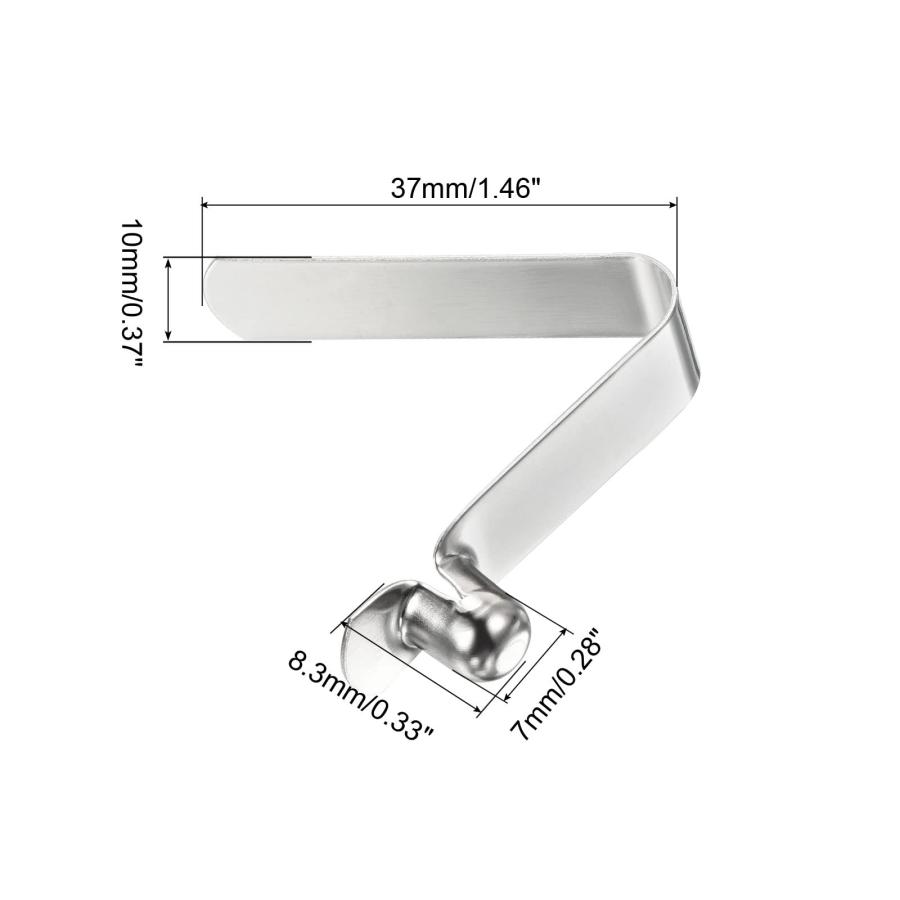 PATIKIL 8.3x7mm カヤックパドルスナップ 8個入り ポールプッシュボタン スプリングクリップ 鋼 中空ボタン ロッキングチューブ |  | 01
