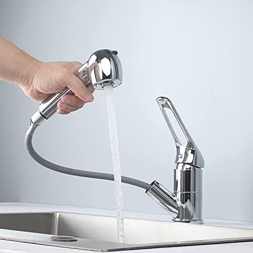 UMANYI キッチン蛇口 シングルレバー混合栓 キッチン用混合水栓 キッチン水栓 ホース引き出し式 整流 シャワー切り替え可能 KFPO03 |  | 03