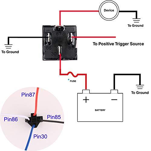 Kiligen JD1912 車用リレーハーネス 12V 40A 4ピン SPST 12AWG ハーネスソケット ダイオード内蔵 自動車 トラッ |  | 04