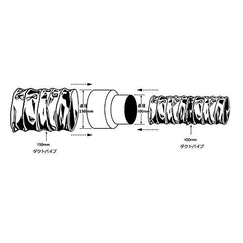Hon&Guan 換気パイプ用 継手 異径カップリング 換気扇ダクト変換 換気扇部品150→100 |  | 05