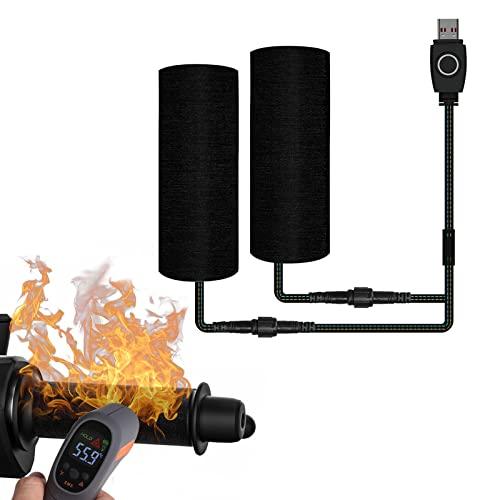 バイク グリップヒーター PORAXY グリップヒーターusb バイク ロールヒーター USB 給電タイプ 三段階 温度調整 巻き付け ハンドル | 