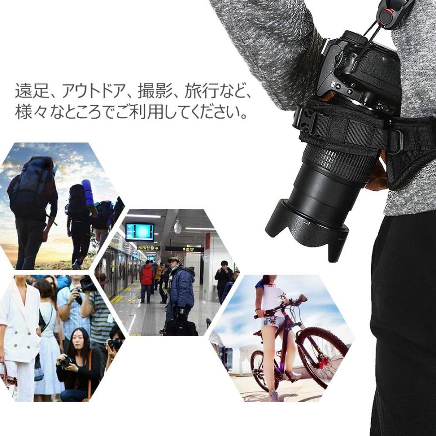 首負担軽減/動きやすくなる/アウトドア撮影必備ORMY 一眼カメラ用ホルスター カメラウェストホルダー カメラベルト カメラホルスターライト カ |  | 03