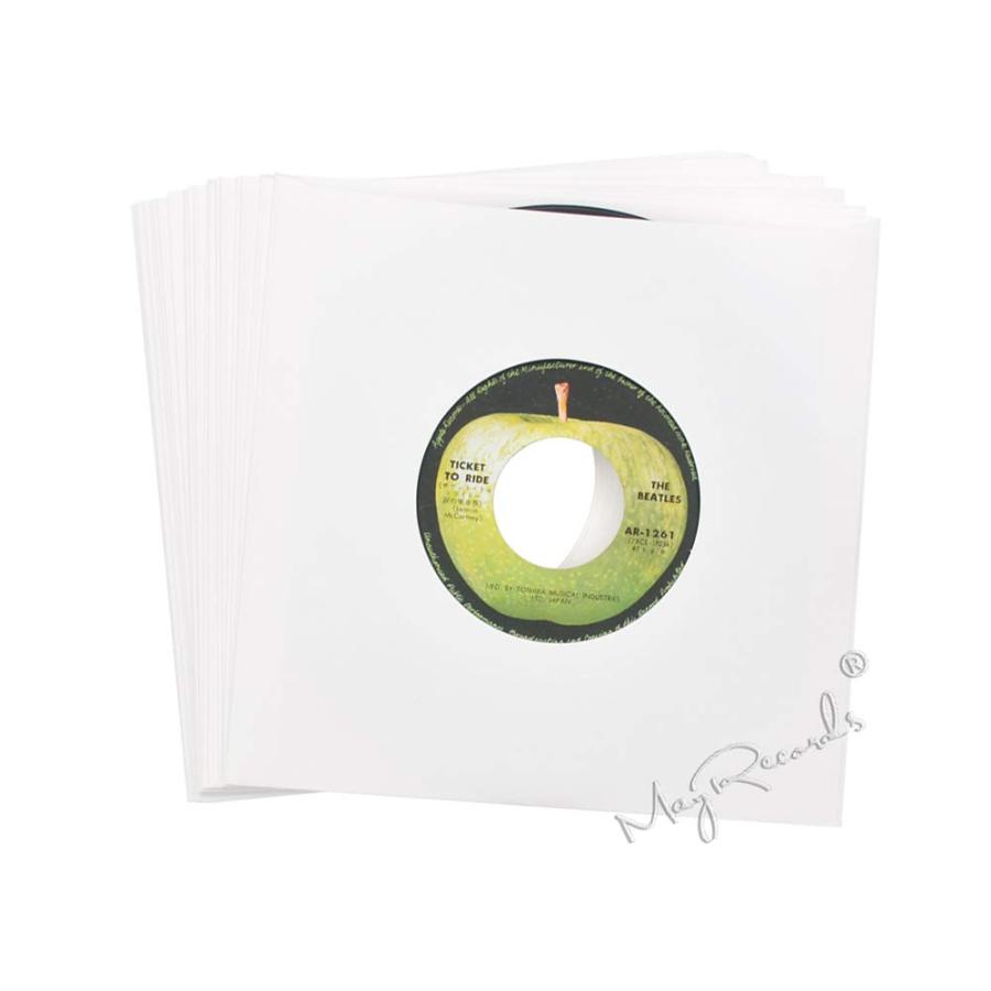 MayRecords 20枚入 7インチEP保護ケース EP用レコード紙袋 穴空き オープン開口式 | 