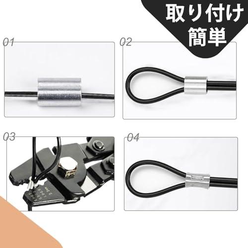 ibubu ステンレスワイヤー 2mm 50m巻 ワイヤーロープ 黒pvc被覆付き ワイヤー ビニール wire rope SUS304ステンレ |  | 04