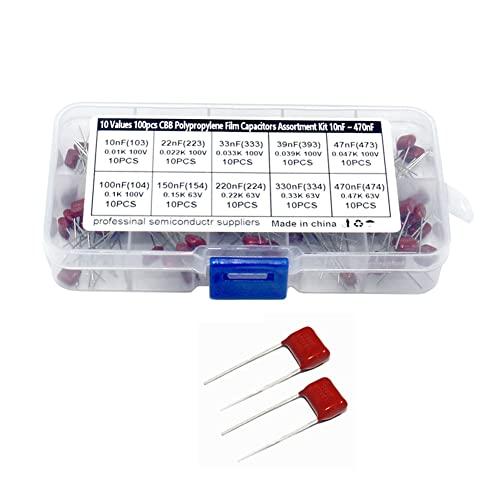 PENGLIN 100個 CBB 金属化ポリプロピレンフィルムコンデンサ セット メタライズドポリエステルフィルムコンデンサ 10種類 63V |  | 03