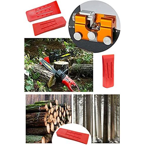 YFFSFDC 伐採用 林業用 伐採 くさび クサビ 楔 伐倒 薪割り用 クサビ くさび チェーンソーアクセサリー3個セット*レッド |  | 05