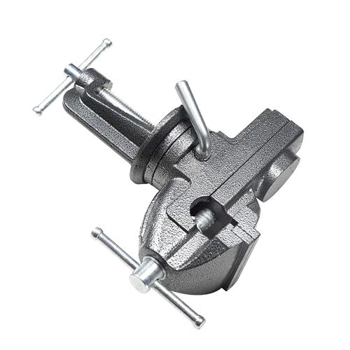 STEELMIGHT 360度回転式卓上万力 口幅50mm 最大開口65mm 鋳鉄製 重さ約1.6kg DIY 作業現場向け |  | 02