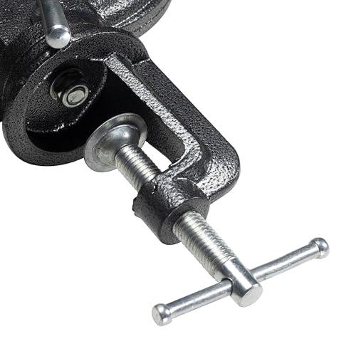 STEELMIGHT 360度回転式卓上万力 口幅50mm 最大開口65mm 鋳鉄製 重さ約1.6kg DIY 作業現場向け |  | 04