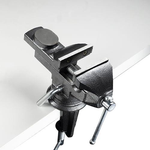 STEELMIGHT 360度回転式卓上万力 口幅50mm 最大開口65mm 鋳鉄製 重さ約1.6kg DIY 作業現場向け |  | 05