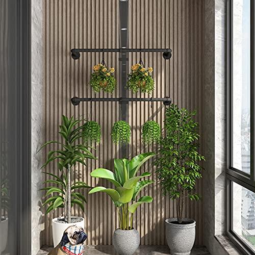 IBUYKE ハンガーラック アイアン 工業用パイプ衣類ラック 幅87cm たっぷり収納 アンティーク調 壁取り付け式 省スペース DIY 多目的 |  | 03