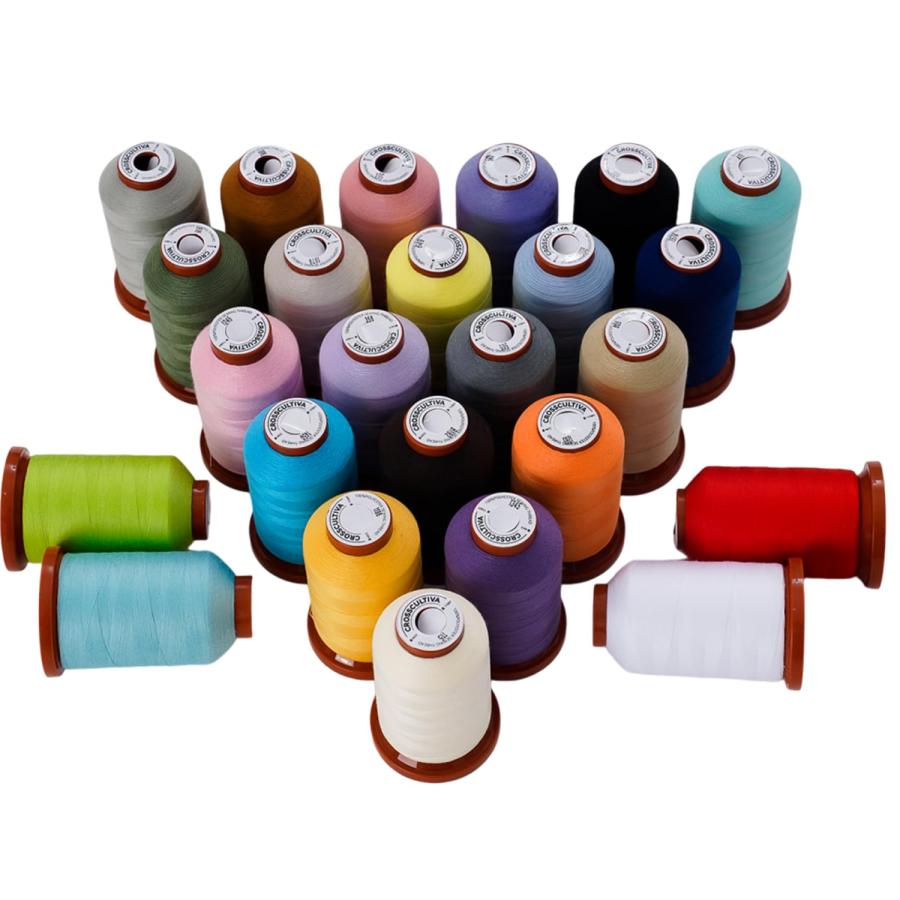 ミシン糸 25色 セット 60番 スパン糸 ミシン糸 1005m巻x25個 ポリエステル糸 普通地用 家庭用 スパン |  | 04
