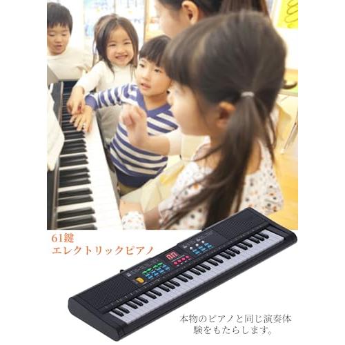 xuuyuu キーボード ピアノ 電子ピアノ 61鍵盤 16種類音色 6種類リズム