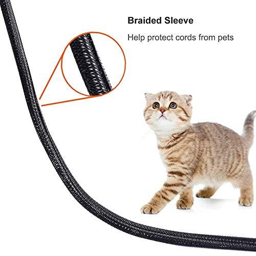 ZhiYo編組ケーブルスリーブ 黒 長さ約6m 直径25mm ケーブル収納スリーブ 噛みつき防止 車用/家庭用/オフィス用配線カバー |  | 04