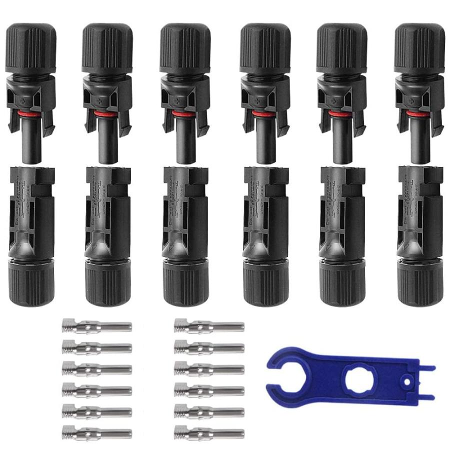 JUTOSU ソーラーパネルケーブルコネクタ MC4コネクター オス・メス ソーラーパネル 接続ケーブル用 IP67防水 高負荷 高耐熱 MC- | 