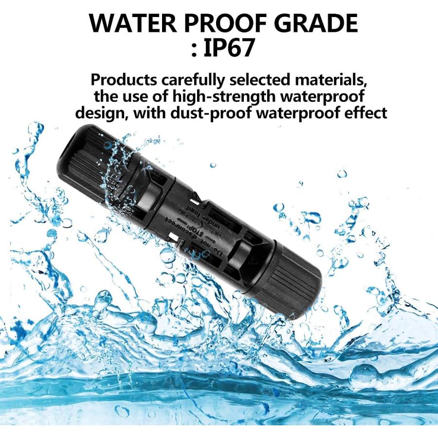 JUTOSU ソーラーパネルケーブルコネクタ MC4コネクター オス・メス ソーラーパネル 接続ケーブル用 IP67防水 高負荷 高耐熱 MC- |  | 03