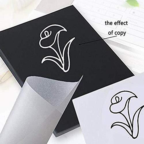 Yesallwas トレーシングペーパー カーボン紙 白 50枚セット A4サイズ ホワイト 複写紙 片面 A4 サイズ 工芸 美術 コピー用紙 |  | 01