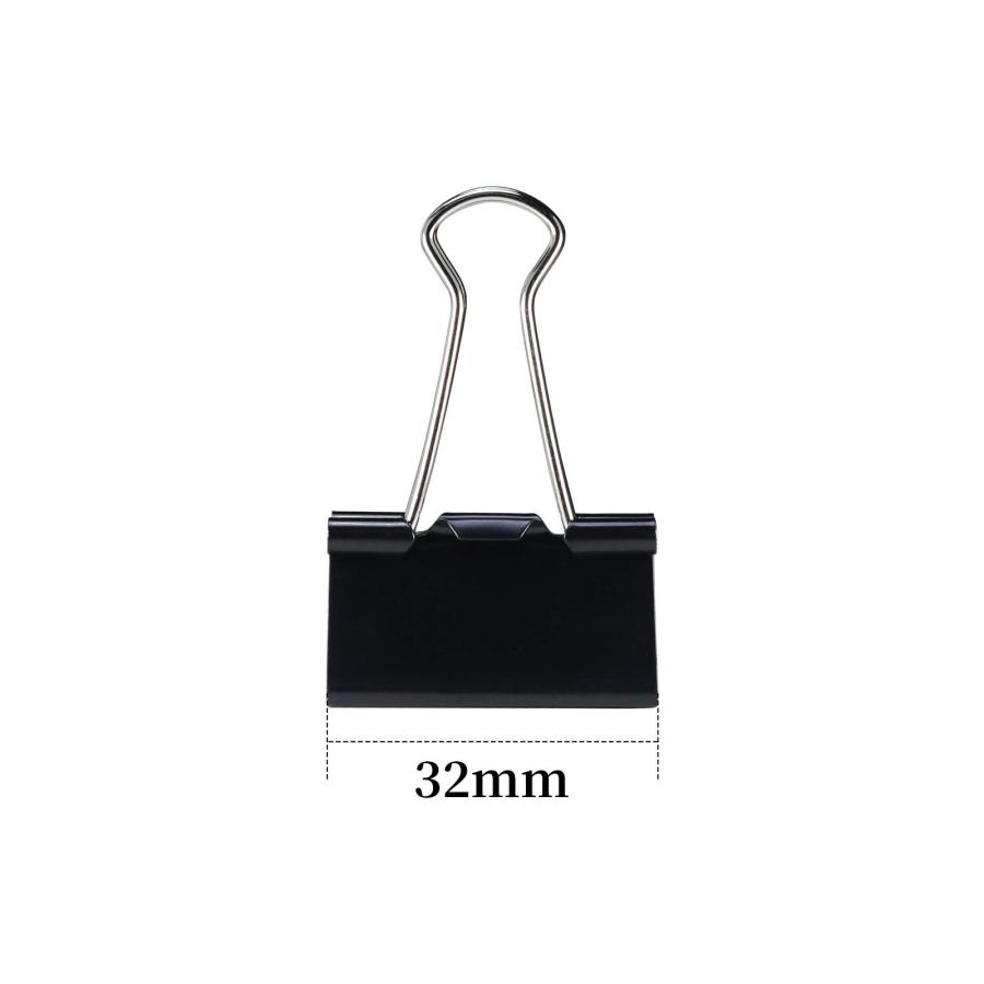 lingzaling 32mm ダブルクリップ ブラック 24個入り |  | 01