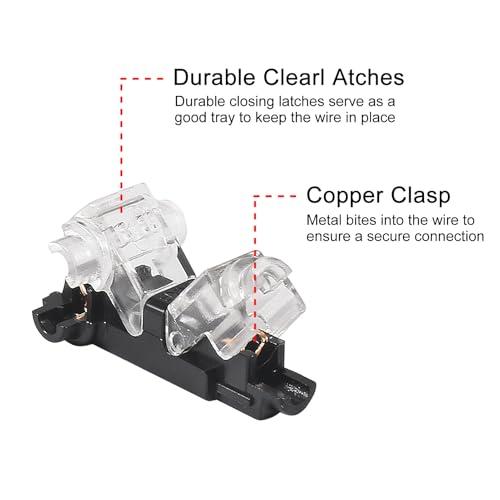 20個 1ピンT型配線コネクター 配線分岐コネクター 簡単に速く配線取り付け 分岐 配線 接続 細線 T型1進 |  | 03