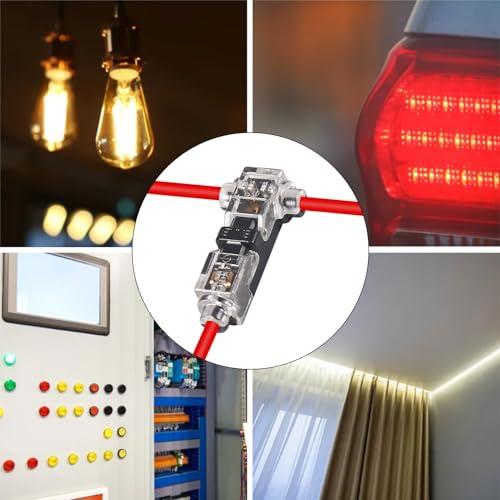 20個 1ピンT型配線コネクター 配線分岐コネクター 簡単に速く配線取り付け 分岐 配線 接続 細線 T型1進 |  | 06